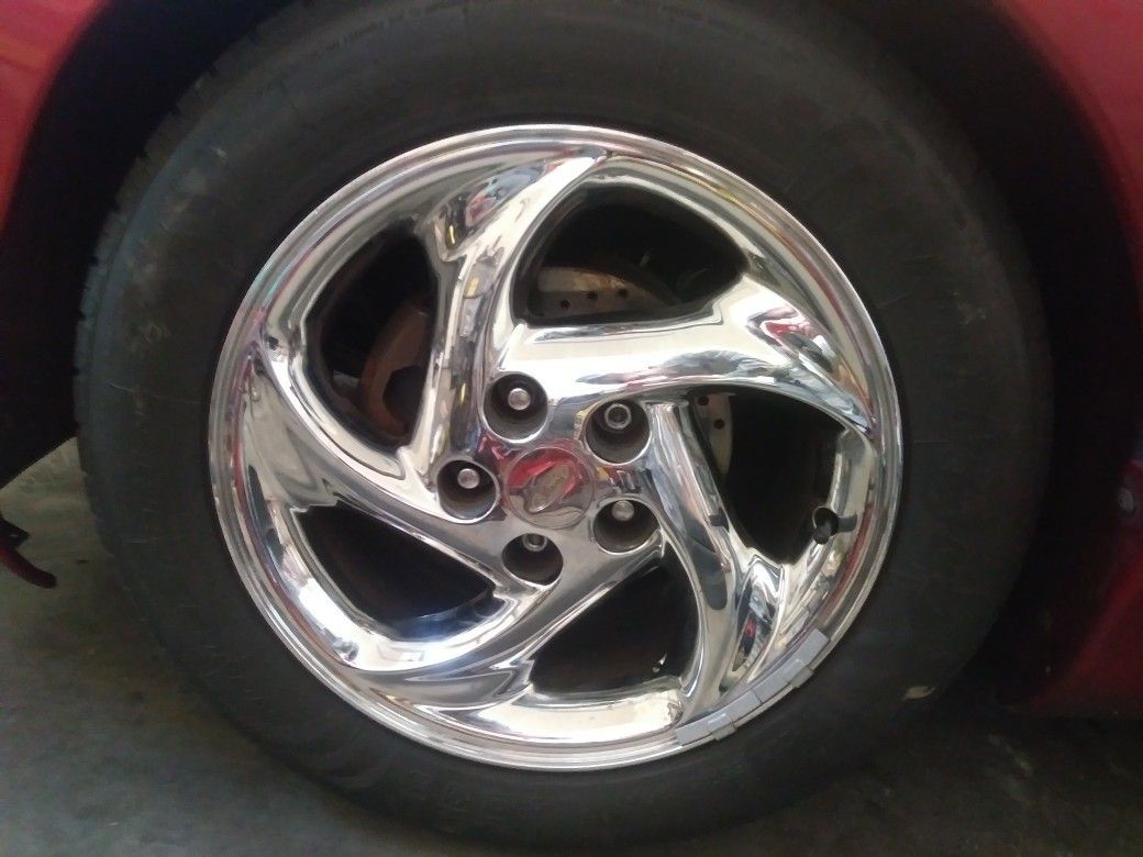 5x114 Probe gt stock chrome rims and tires