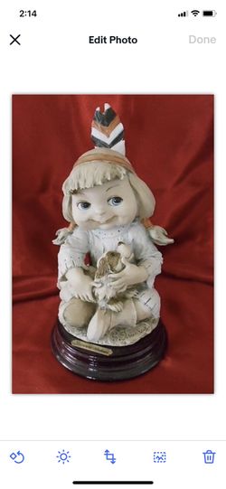  Giuseppe Armani Indianina "Ray of Moon" Figurine "RARE" Florence 60/1000.
