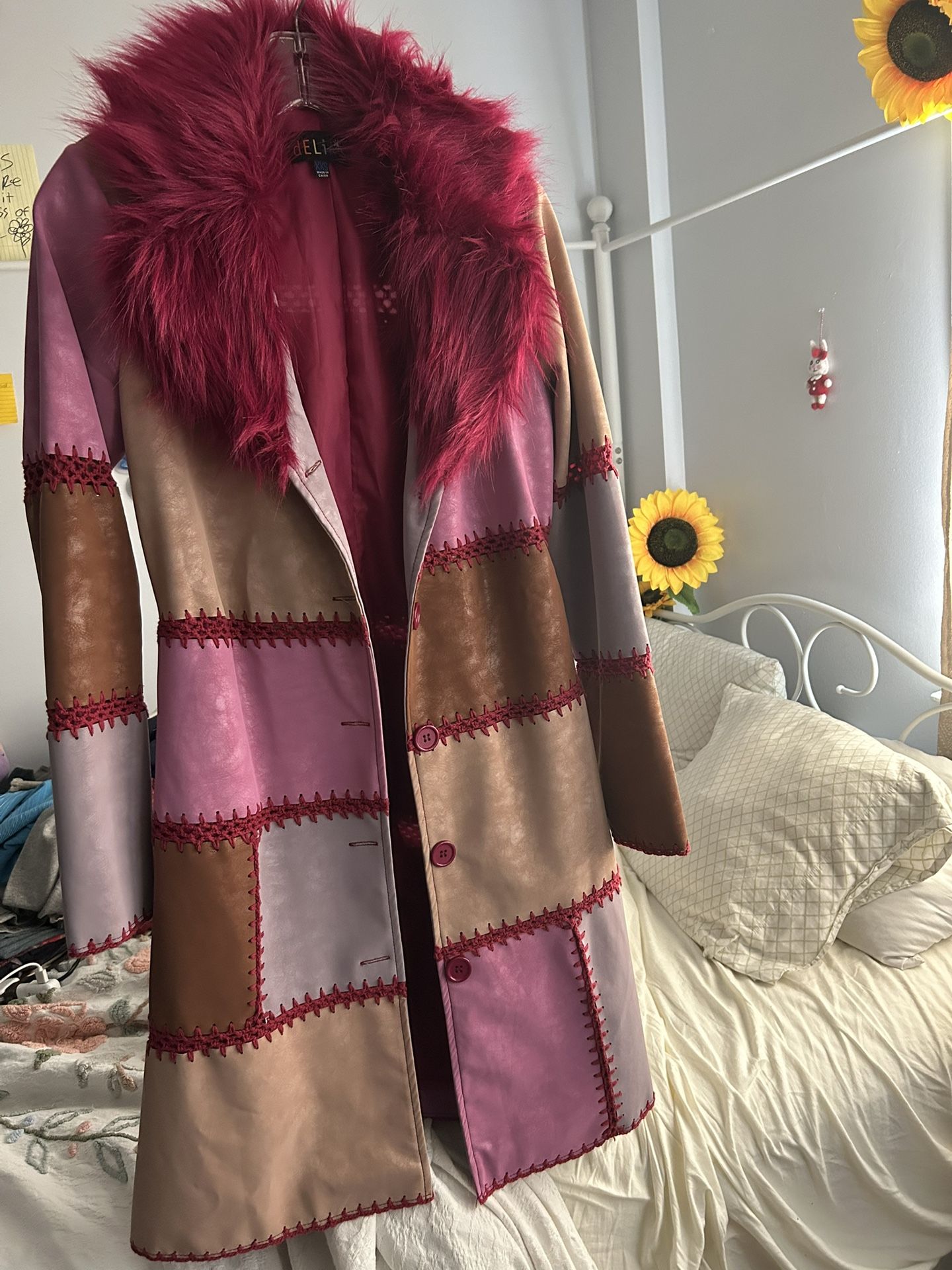 Delia’s By Dolls Kill The Peace Within Patchwork Coat