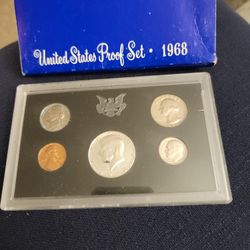 1968 U.S. Proof Set With Silver Kennedy And Toned Nickel