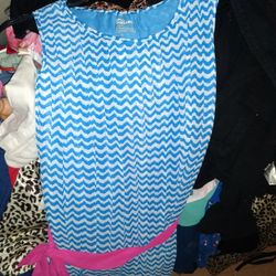 WOMEN'S CUTE BLUE & WHITE DRESS...