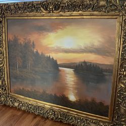 48”x 60” Painted Picture With A Frame 