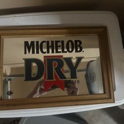 Michelob Dry Bar Mirror 
