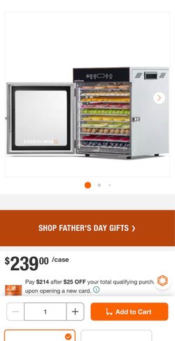 1 Zone / 10 Tray Stainless Steel Domestic Dehydrator
