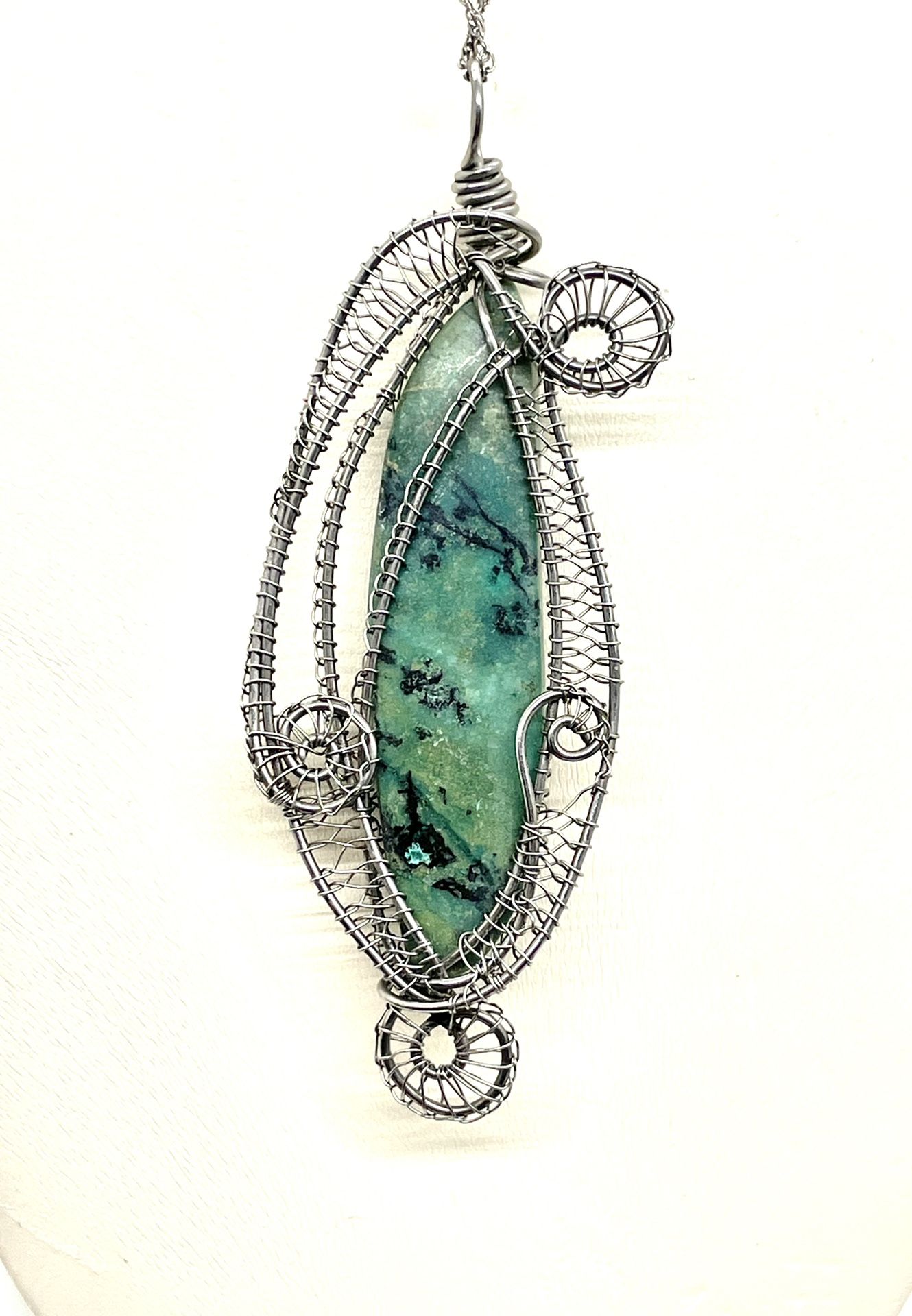 Sterling Wire Wrapped Necklace 