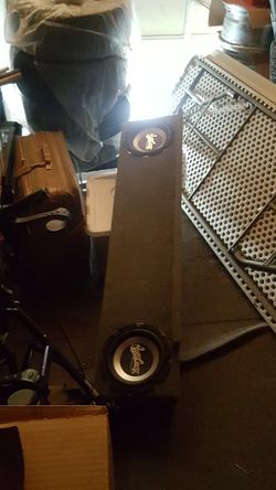 Custom speaker box for Ford F-150 with two 10 inch West Coast Orion's