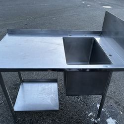 RARE 48”W x 30”D PREP SINK, PREMIUM GRADE STAINLESS STEEL