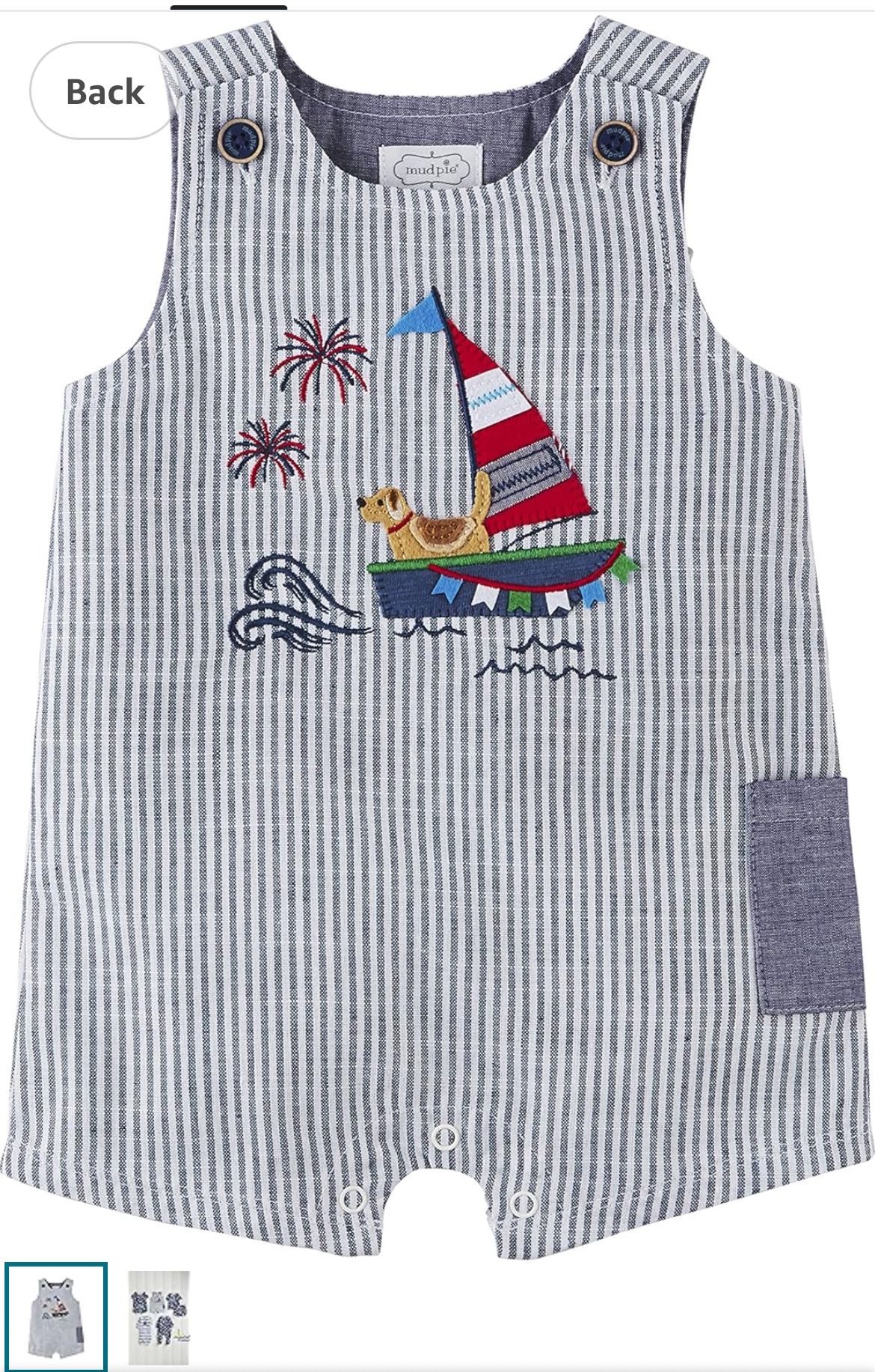 Baby Mud Pie baby-boys Sailboat Jon Jon