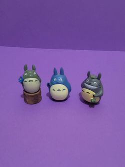 Totoro Family Japan Collection Solid Plastic Toy For Souvenir Set Of 3