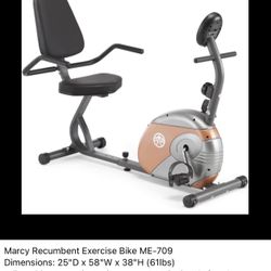 Recumbent Bicycle - Marcy ME-709