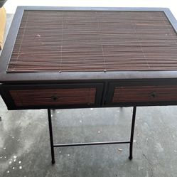Bamboo  and Metal Table