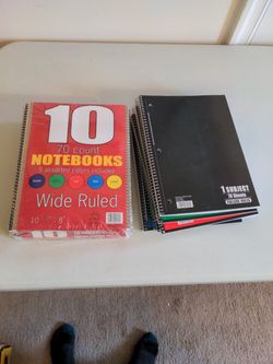 Lot Of 17 Spiral Wide Rules Notebooks