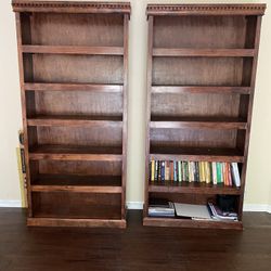 Beautiful Solid Wood, Tall Bookshelves 