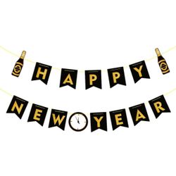 New Happy New Year Banner 2022 New Year Eve Party Banner Party Decorations Supplies 2022 New Year Party Photo Background Decoration Supplies