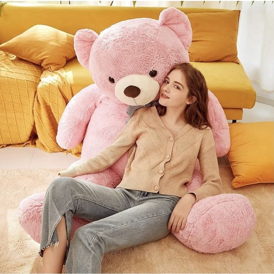 IKASA Giant Teddy Bear Plush Toy Stuffed Animals (Pink, 59 Inches)