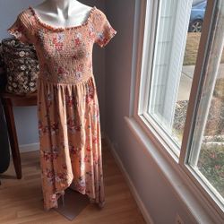 Plus Size Floral High Low Maxi Dress