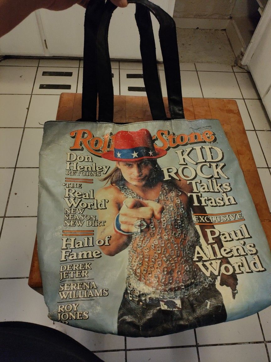 ROLLING STONE TOTE BAG ( KID ROCK )$4. SEE PICS- PICK UP ONLY