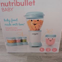 NutriBullet NBY-50100 Baby Complete Food-Making System, 32-Oz, White, Blue, Clear