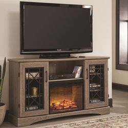 📺Brand New 60” TV Stand W/ Fireplace!🔥 Fully Assembled! $50 Down Takes It Home Today! 