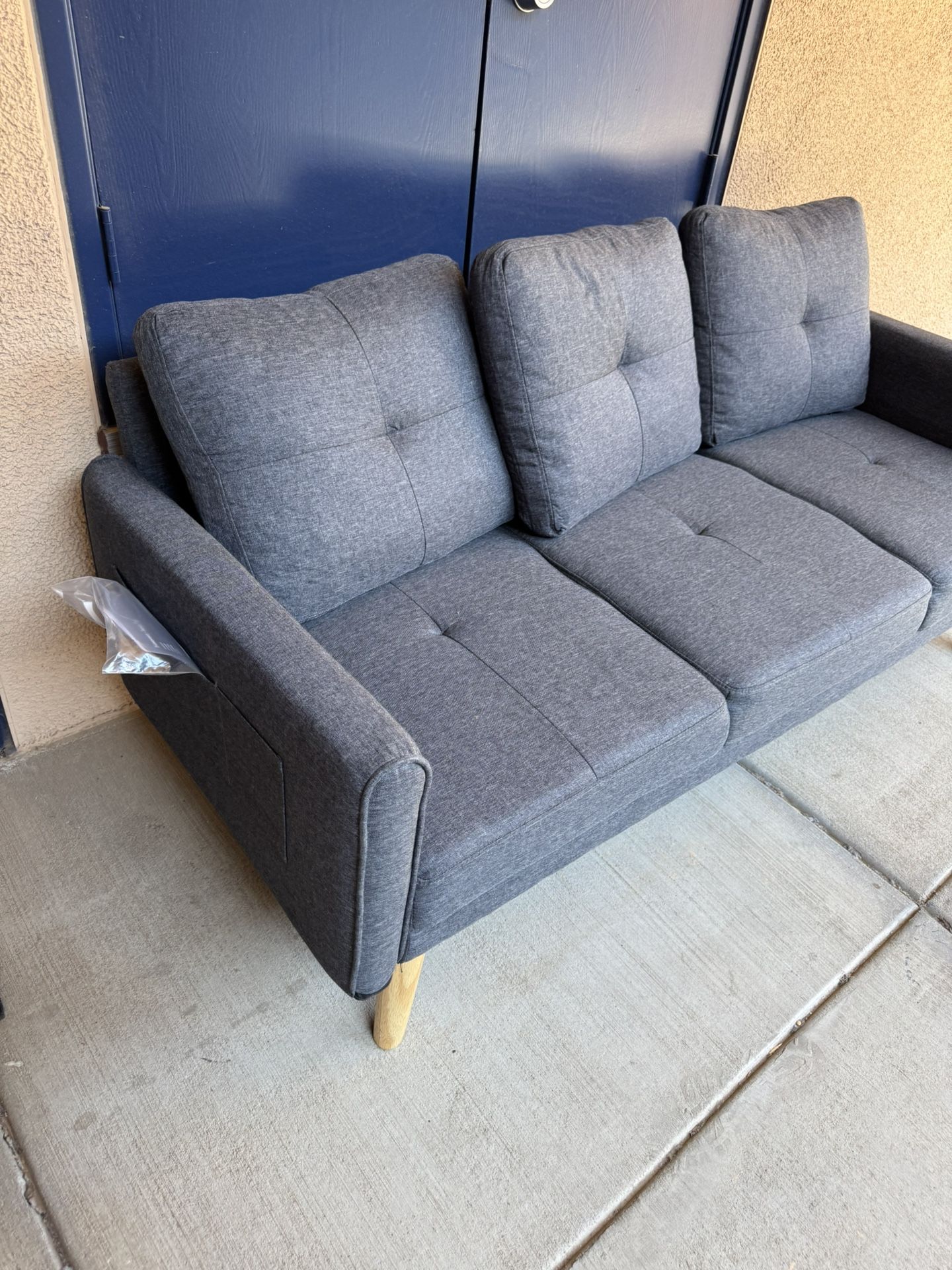 Aiho 67" W Modern Loveseat Sofa, Sofa with 3