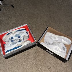 Jordan 4’s Military Blue & Grey Retro AF1 MID Bundle