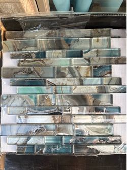 Night sky mosaic glass interlocking tile