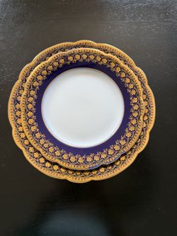 Set of 6 Lemoges Dinner Plates France