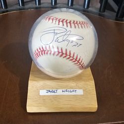 Jaret Wright autographed baseball