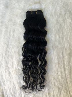 Loose deep Black 100 % Human hair Bundle 22”