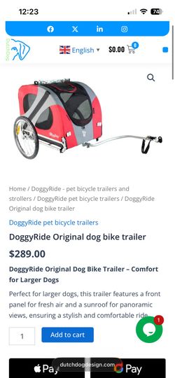 DoggyRide Dog Bike Trailer