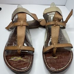 Sam Edelman Genette Tan Leather Strappy Sandals Women's Size 8M
