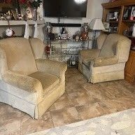 2 OVERSIZED ASHLEY CHAIRS