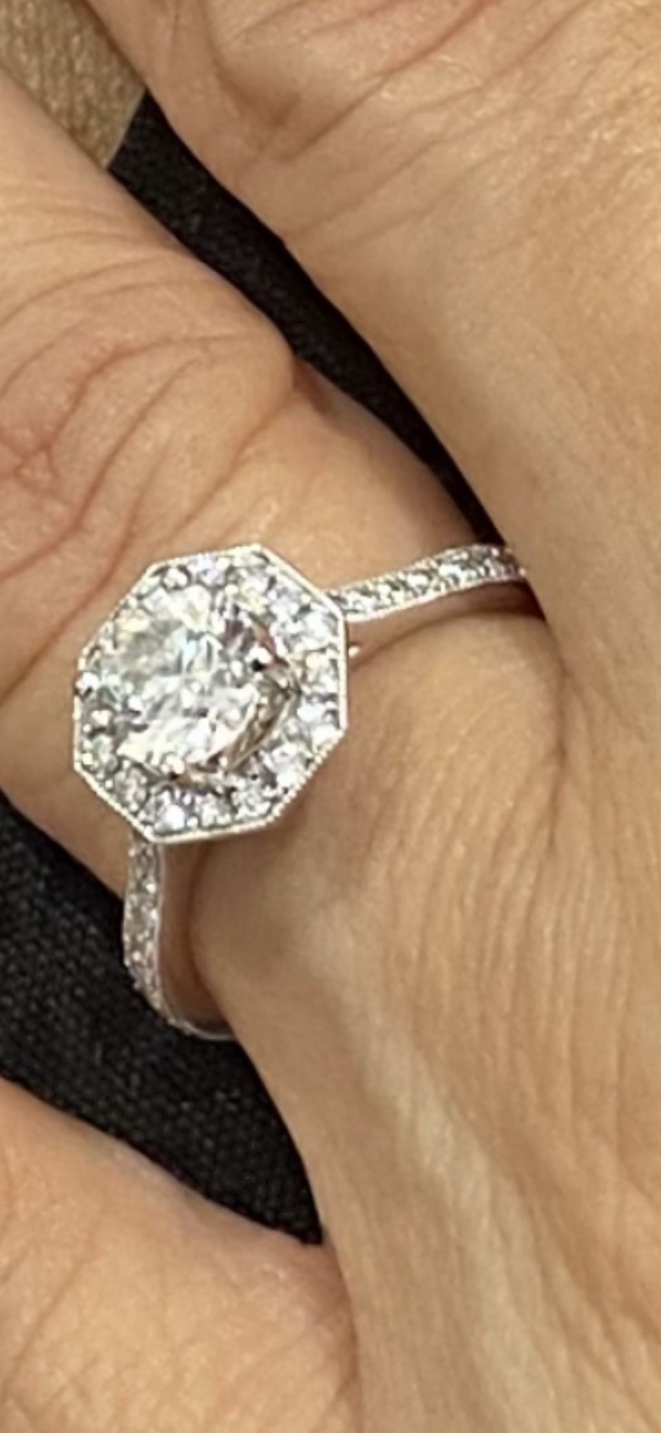 1.13 White Gold Diamond Ring Plus The Cluster