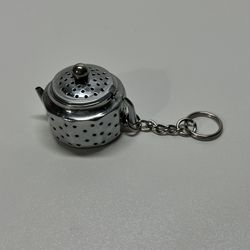 Antique Vintage Style Tea Strainer Infuser Teapot Shape Silver Plated