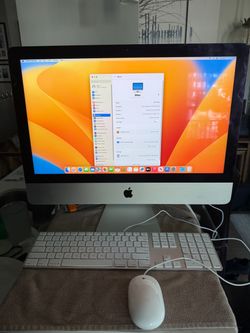 2017 Apple iMac A1418  EMC 3069 21.5-inch 3 GHz Quad-Core Intel Core i5 8 GB 251 Flash HD, includes USB keyboard and mouse Ventura OS
