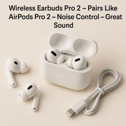 Wireless Earbuds Pro 2 – Pairs Like AirPods Pro 2 – Noise Control – Great Sound 