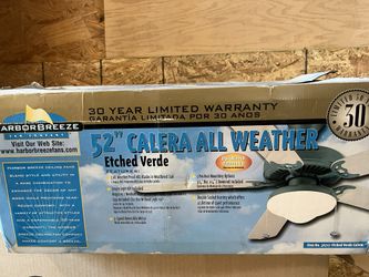 52” Harbor Breeze Ceiling Fan New!