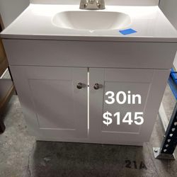 30in Bathroom Vanity With Top And Faucet