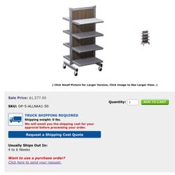 Classic Style Low 2-Way Display Fixture w/Shelves - Teakwood (2 Units)