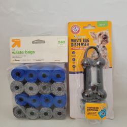 Dog Waste Bags Dispenser & Refills Bags Bundle 