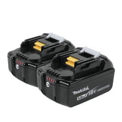 New Makita 18-Volt LXT Lithium-Ion High Capacity Battery Pack 5.0 Ah with LED Charge Level Indicator (2-Pack) $150 Firm