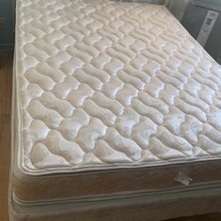 Queen Matress With Foundation And Frame