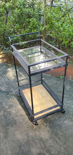 Metal/glass bar cart
