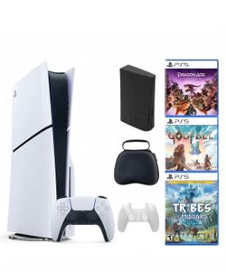 PS5 Slim Console Bundle – 3 Games, Controller, Case & Accessories – Excellent Condition – $550