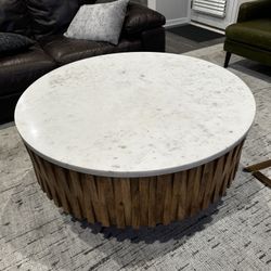 Round Marble Top Coffee Table 