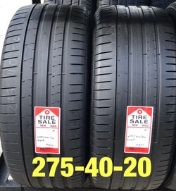 2 used tires 275/40/20 Pirelli PZero