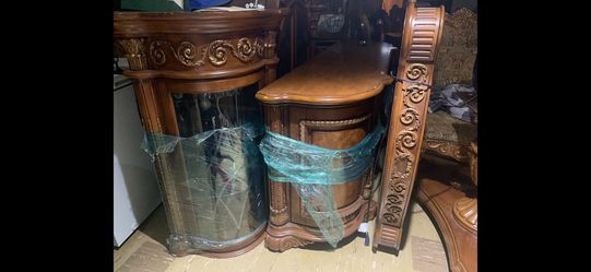Expensive China Cabinet And Matching Table And Chairs