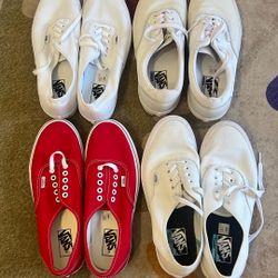 4 Pairs Of Vans Size 10.5