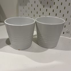 IKEA Plant Pots White