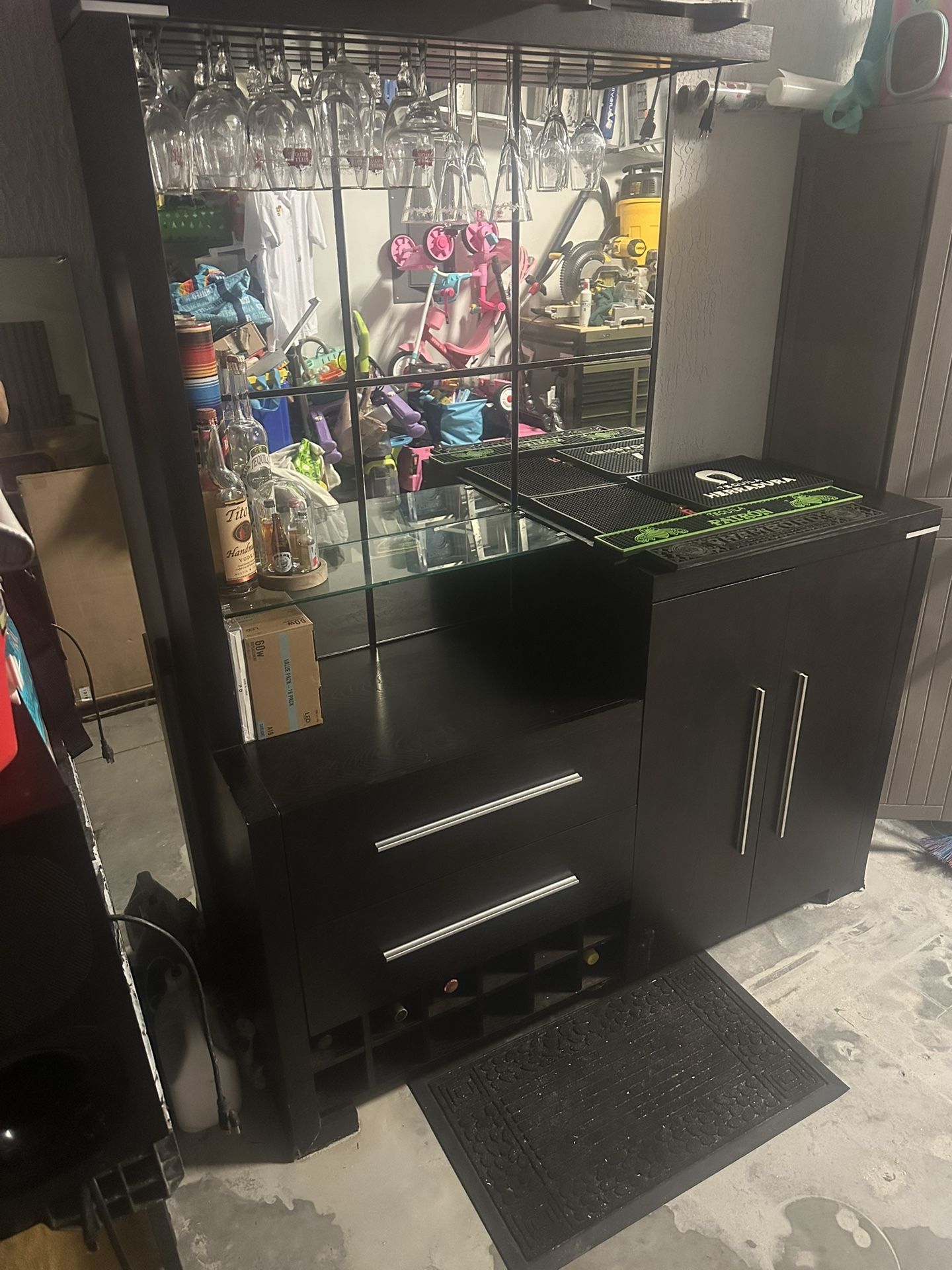 Bar With 2 Drawers And Shelves 
